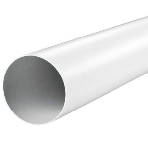 Воздуховод круглый пластиковый ЭРА 12,5ВП1 (125 мм/1 м)