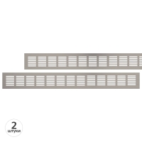 Вентиляционная решетка Благовест 60x500, матовый метал (2шт.)