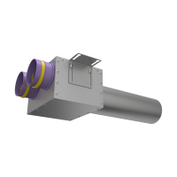 Присоединительная коробка Provent VPDL 125/90×2 на 2 выхода (L=400), прямая круглая