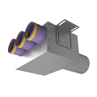 Присоединительная коробка Provent VPD 125/75×3 на 3 выхода, прямая круглая
