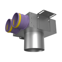 Присоединительная коробка потолочная Provent VPS 125/75×2 на 2 выхода, круглая