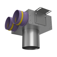 Присоединительная коробка потолочная Provent VPS 125/90×2 на 2 выхода, круглая