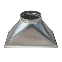 Переход c прямоугольного на круглое сечение (оц. сталь) 600х350-d315