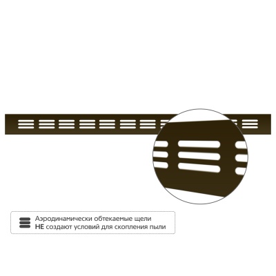 Вентиляционная решетка Благовест бронза (500x40 мм) (2шт.)