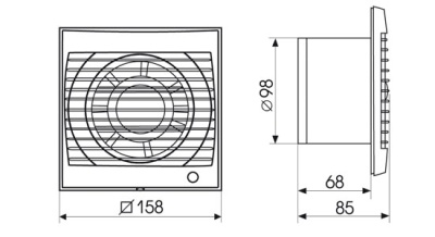 Накладной вентилятор Soler Palau Future-100TH 