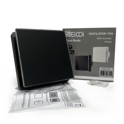 Вытяжной вентилятор Seicoi 100 Matt Black Glass SNAD04-01D