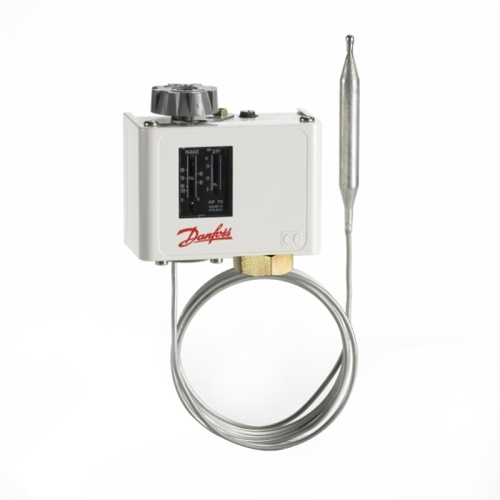 Термостат Danfoss KP61, с капиллярной трубкой 6м