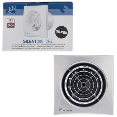 Вытяжной вентилятор Soler Palau SILENT-200 CRZ SILVER  Вытяжной вентилятор Soler Palau SILENT-200 CRZ SILVER