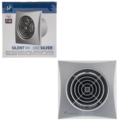 Вытяжной вентилятор Soler Palau SILENT-100 CRZ SILVER Вытяжной вентилятор Soler Palau SILENT-100 CRZ SILVER