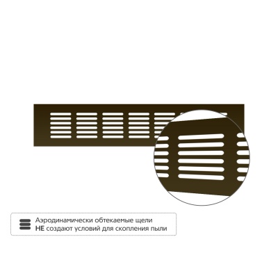 Вентиляционная решетка Благовест бронза (300x60 мм) (2шт.)