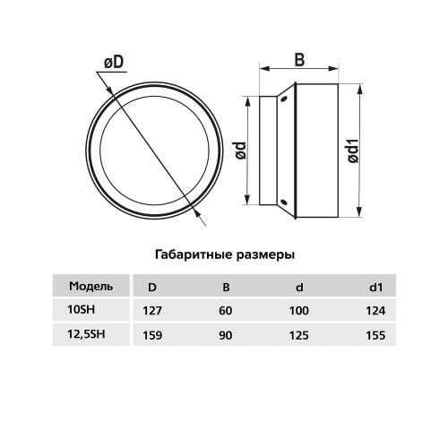 Вентиляционная решетка ЭРА 10SH (100 мм)
