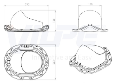 MUOTOKATE Проходной элемент, RAL8017