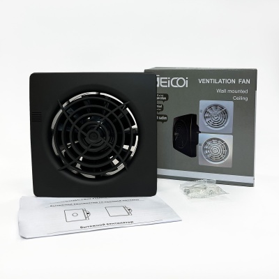 Накладной тонкий вентилятор Seicoi SMPS04-01 Black