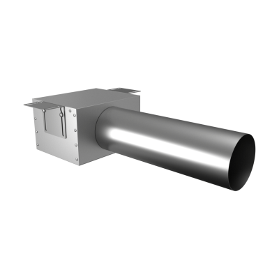 Присоединительная коробка Provent VPDL 125/90×1 на 1 выход (L=400), прямая круглая