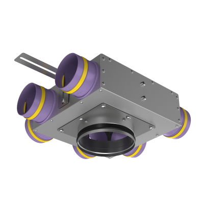 Присоединительная коробка проходная Provent KVF 160/125/90×6 на 6 выходов