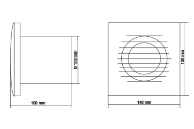 Вытяжной вентилятор Europlast Т100S серебро