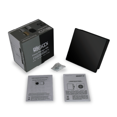 Накладной вентилятор Seicoi Floxy Design 100 Matt Black glass (SMAD04-01G)