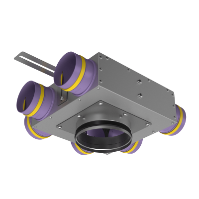 Присоединительная коробка проходная Provent KVF 160/160/90×6 на 6 выходов